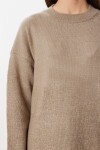 Oversize Yün Karışımlı Kazak VİZON LCI0040