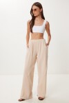 Püsküllü Müslin Pantolon KREM LBV0064