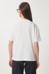 Sloganlı Örme T-shirt EKRU LCR0032
