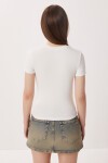 2’li Paket Bisiklet Yaka Basic Örme T-shirt KAHVERENGİ KEMİK LDZ0066