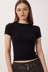 2’li Paket Bisiklet Yaka Basic Örme T-shirt SİYAH KEMİK LDZ0066