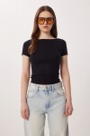 2’li Paket Kayık Yaka Basic Örme Bluz SİYAH KEMİK LDZ0064