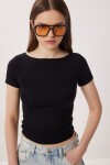2’li Paket Kayık Yaka Basic Örme Bluz SİYAH KEMİK LDZ0064