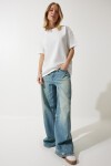 Bol Basic Pamuklu T-shirt BEYAZ LBP0015