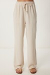Keten Ceket Pantolon Takım KREM LDP0057