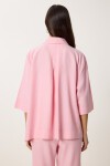 Keten Gömlek Pantolon Takım PEMBE LDP0058