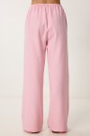 Keten Gömlek Pantolon Takım PEMBE LDP0058