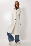 Kruvaze Yaka Oversize Buklet Kaban EKRU LFG0175