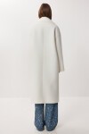 Kruvaze Yaka Oversize Buklet Kaban EKRU LFG0175