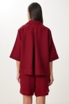 Müslin Gömlek Şort Takım BORDO LDP0064