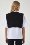 Süveterli Örme T-shirt SİYAH LDP0072