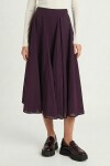 Yazlık Kloş Midi Dokuma Etek MÜRDÜM LCR0110