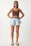 Askılı Crop 2li Paket Örme Bluz KAHVERENGİ BİSKÜVİ LGT0003