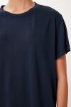 Basic Modal Örme T-shirt LACİVERT LFN0101