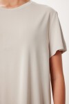Basic Modal Örme T-shirt TAŞ LFN0101