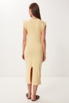 Basic Yazlık Midi Örme Elbise SARI LFW0004