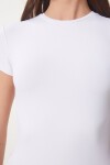 Bedene Oturan Sandy Örme T-shirt BEYAZ LJF0002