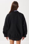 Buklet Oversize Bomber Ceket SİYAH LFG0165