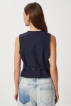 Düğmeli Poliviskon Yelek LACİVERT LGP0019