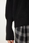 Fermuarlı Yaka Triko Hırka SİYAH LMX0065