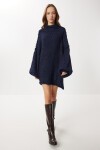 Oversize Yumuşak Dokulu Triko Elbise LACİVERT LDM0012