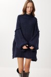 Oversize Yumuşak Dokulu Triko Elbise LACİVERT LDM0012