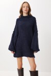 Oversize Yumuşak Dokulu Triko Elbise LACİVERT LDM0012