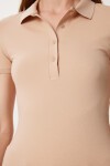 Polo Yaka Örme T-shirt CAMEL LFK0011