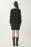 Yazlık Mini Krinkıl Örme Elbise SİYAH LEX0017