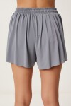 Yüksek Bel İki Katmanlı Mini Şort ORTA GRİ LDZ0009