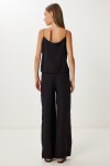 Askılı Dokuma Bluz Pantolon Takım SİYAH LMC0064