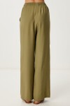 Askılı Dokuma Bluz Pantolon Takım ZEYTİN YEŞİLİ LMC0064