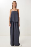 Askılı Modal Bluz Pantolon Takım ANTRASİT LMC0065