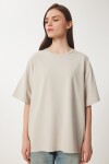 Basic Oversize 2li Takım Örme T-shirt LACİVERT TAŞ LHW0007