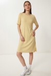 Basic Uzun Örme T-shirt SARI LEX0022
