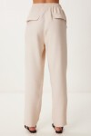 Cepli Dokuma Şalvar Pantolon KREM LMX0094