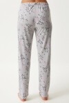 Desenli Gömlek Pantolon Pijama Takımı GRİ LEC0002