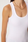Fitilli Kalın Askılı Örme Atlet BEYAZ LHJ0001