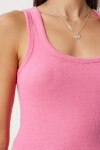Fitilli Kalın Askılı Örme Atlet PEMBE LHJ0001