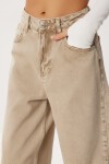 Kesik Paça Baggy Jean P0291 BEJ LRI0030