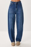 Kesik Paça Baggy Jean P0291 KOYU MAVİ LRI0022