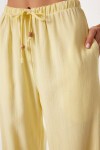 Keten Bluz Pantolon Takım SARI LMC0062