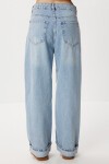 Kıvrık Paça Wide Leg Jeans MAVİ LRI0033