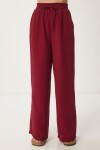 Müslin Palazzo Pantolon BORDO LMX0008