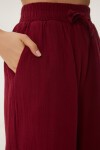 Müslin Palazzo Pantolon BORDO LMX0008