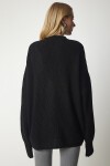 Oversize Basic Triko Kazak SİYAH LMX0019