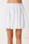 Pamuklu Mini Kloş Etek BEYAZ LNS0058
