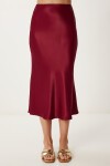 Saten Midi Etek BORDO LNS0068