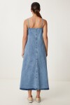 Askılı Denim Çan Elbise AÇIK MAVİ LRV0097