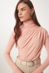 Büzgü Detaylı Sandy Bluz ŞEFTALİ LFF0001